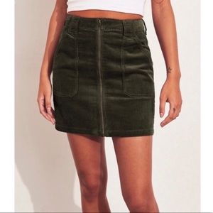 Hollister Ultra High Rise Olive Green Skirt Size 9 Juniors